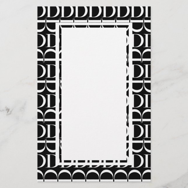 Papelería Letra inicial monograma D (Anverso)