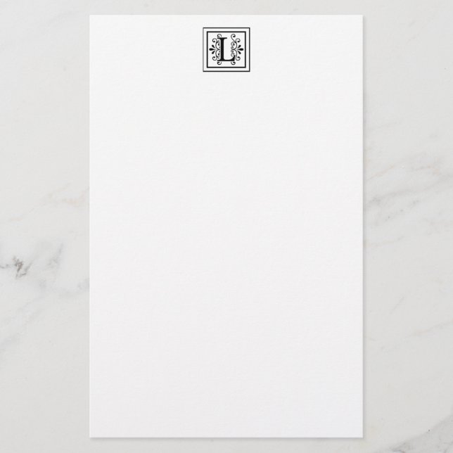 Papelería Letra L Monograma Stationery (Anverso)