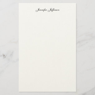 Papelería Letra manuscrita moderna elegante simple nombre pr