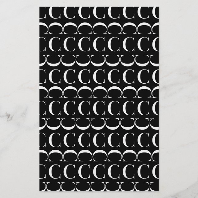 Papelería Letra monográfica inicial C (Anverso)