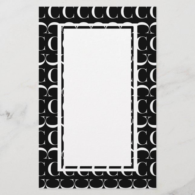 Papelería Letra monográfica inicial C (Anverso)