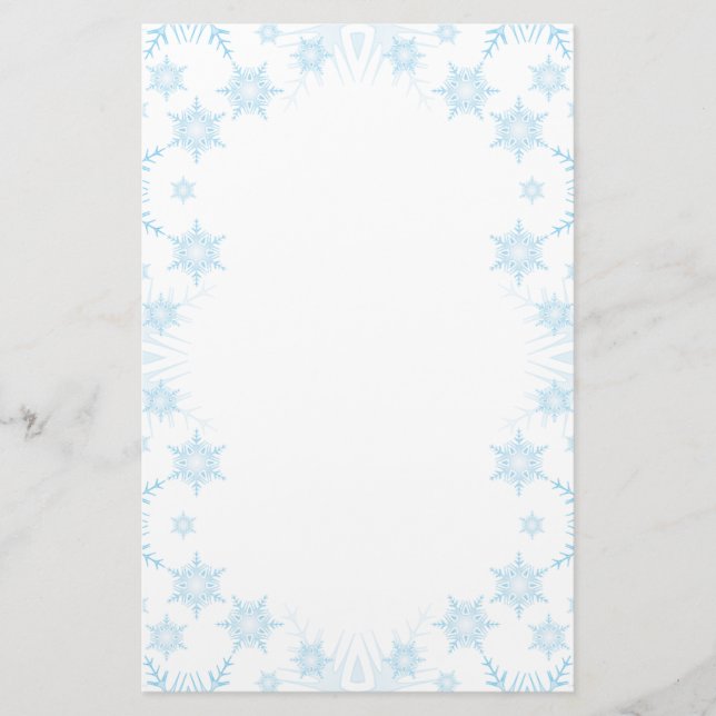 Papelería Letra Navidades de bordes de cristal de hielo hela (Anverso)