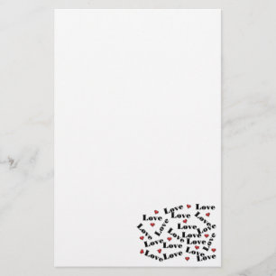 Papelería Letras de amor que hacen juego los sistemas
