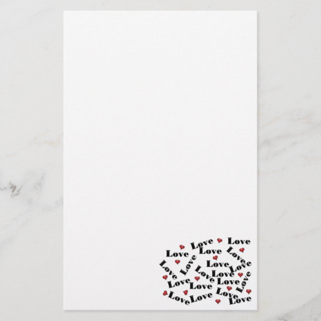 Papelería Letras de amor que hacen juego los sistemas (Anverso)