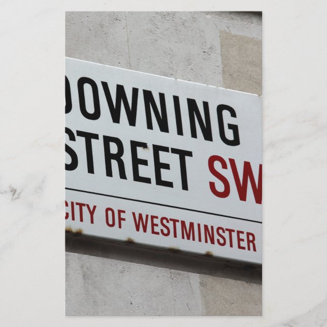 Papelería Letrero de Downing Street (Anverso)