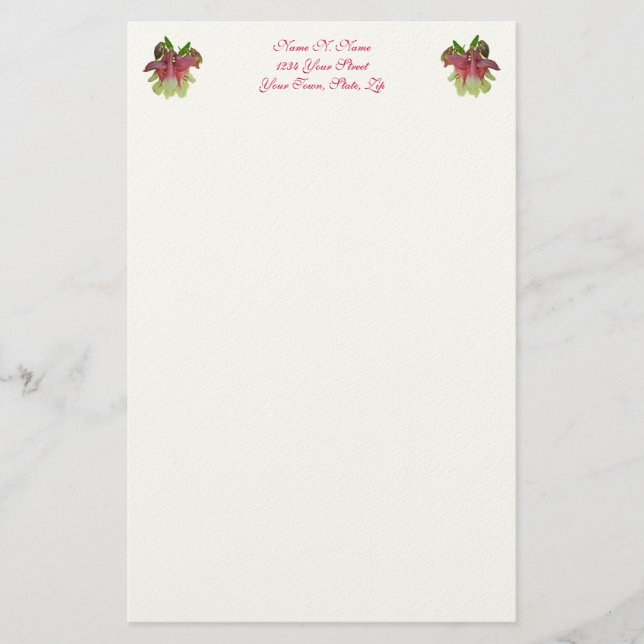 Papelería Letterhead Columbina Cultivada (Anverso)