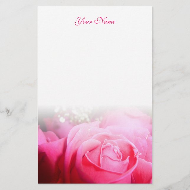 Papelería Letterhead rosa (Anverso)