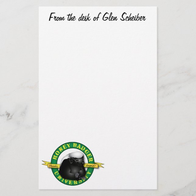 Papelería Libreta del tejón de miel (Anverso)