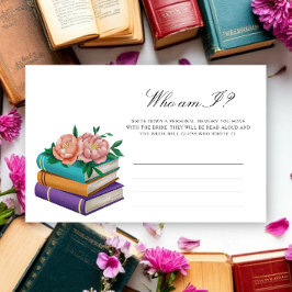 Papelería Libros - Quién soy yo juego de baby shower nupcial