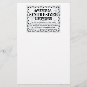 Papelería Licencia de sintetizador
