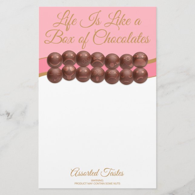 Papelería Life Is Like a Box of Chocolates (Anverso)