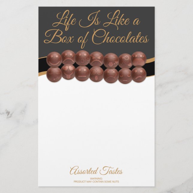 Papelería Life Is Like a Box of Chocolates (Anverso)