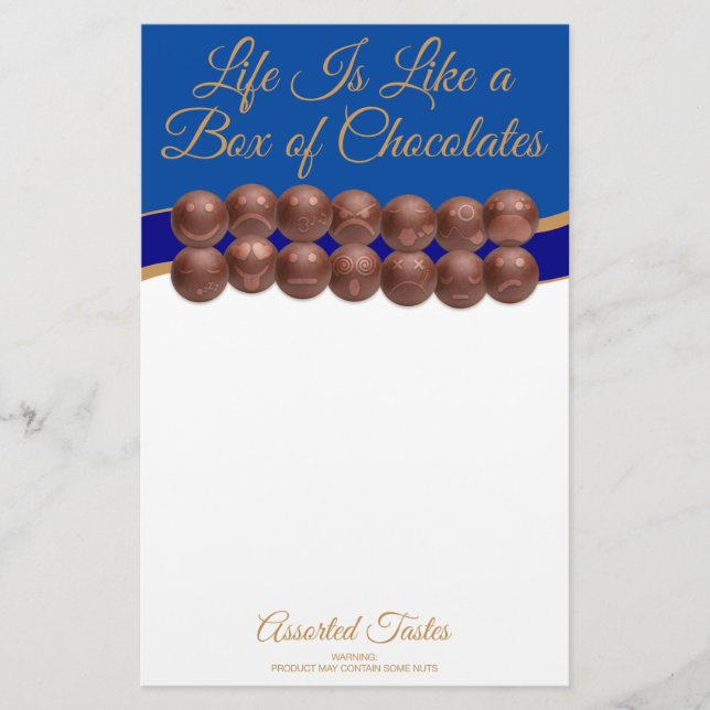 Papelería Life Is Like a Box of Chocolates (Anverso)