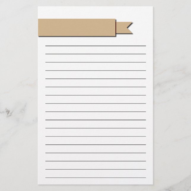 Papelería Ligero de cinta marrón claro (Anverso)