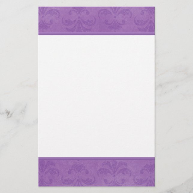 Papelería Lilac Damask (Anverso)