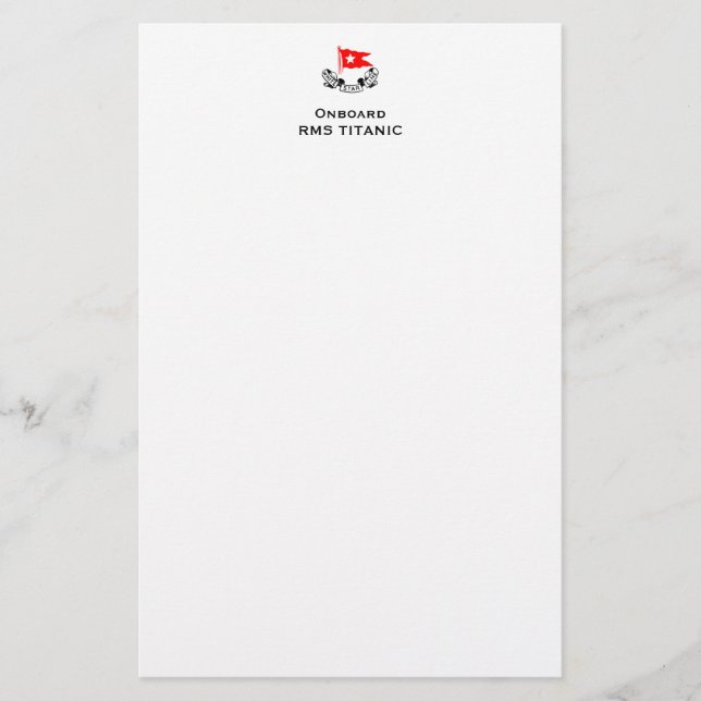 Papelería Línea blanca titánica de la estrella inmóvil (Anverso)