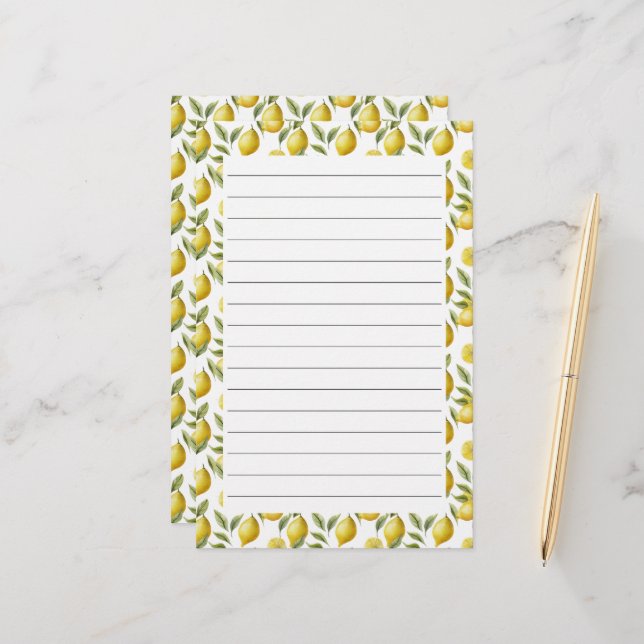 Papelería Línea de Limón Lima Cítricos (Anverso/Reverso In Situ)