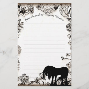 Papelería Líneas místicas de unicornio (hojas rústicas)
