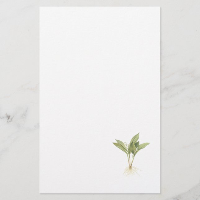 Papelería Lirio de los valles (majalis del Convallaria) por (Anverso)