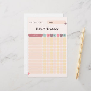 Papelería Lista de comprobación diaria de Habit Tracker para
