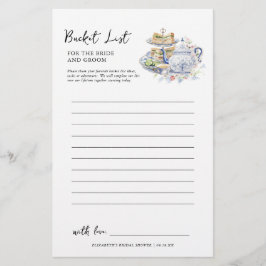 Papelería Lista de cubos | Juego de ducha de novia