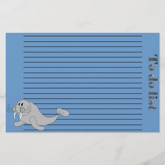 Papelería Lista de Walrus To Do (Anverso)