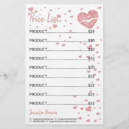 Papelería Listas de precios de Labial Corazón Brillante Maqu
