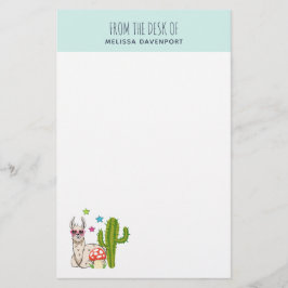 Papelería Llama de Guay con gafas de sol con forma de corazó