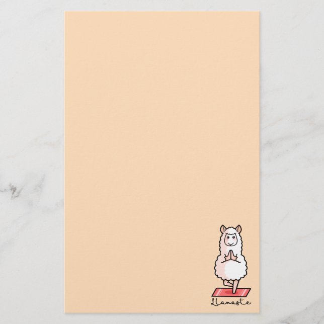 Papelería Llama de yoga - Llamaste (Anverso)