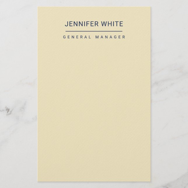 Papelería Llanura moderna minimalista y elegante (Anverso)