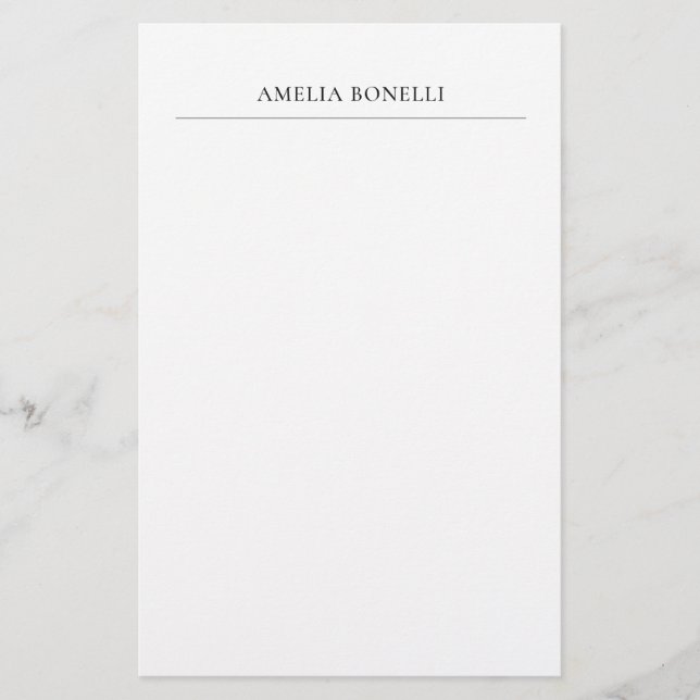 Papelería Llanura profesional clásica Minimalista (Anverso)
