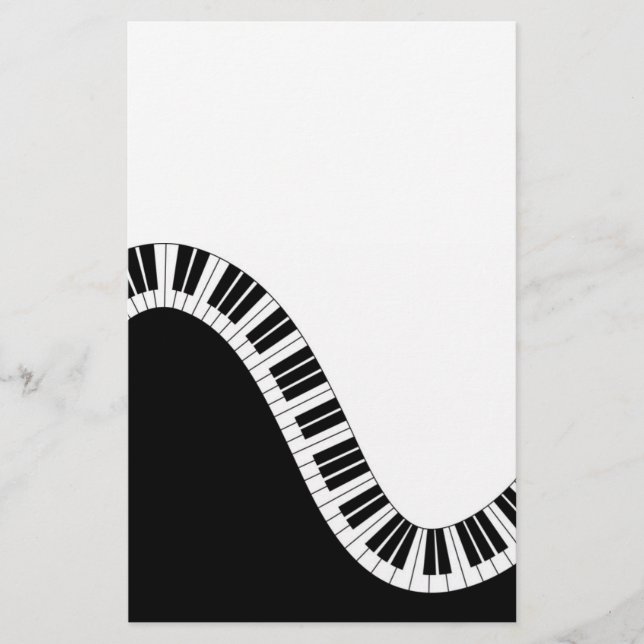Papelería Llaves curvadas onduladas del piano (Anverso)