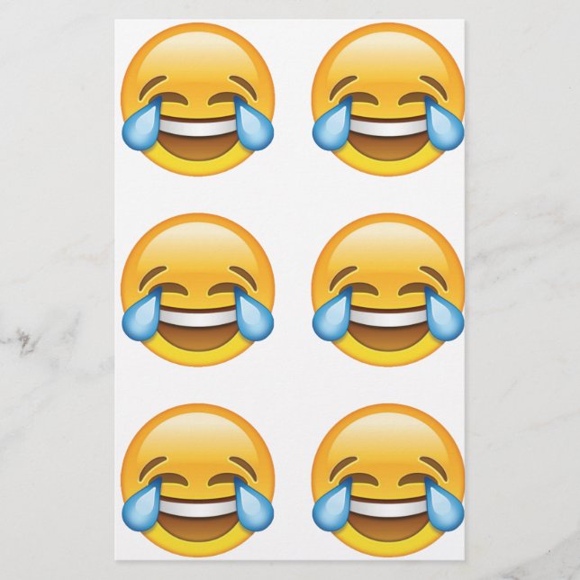 Papelería Llorando lágrimas de emoji de alegría (Anverso)