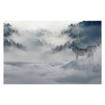 Lobos en un paisaje invernal