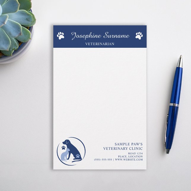 Papelería Logo de Blue Dog & Cat Personalizado de la clínica (Subido por el creador)