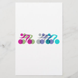 Papelería Logo genial de los ciclistas