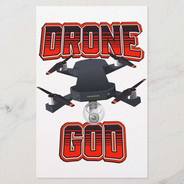 Papelería logotipo de Drone God (Anverso)