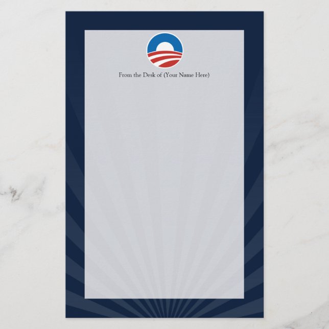 Papelería Logotipo de Obama-o con el azul (Anverso)