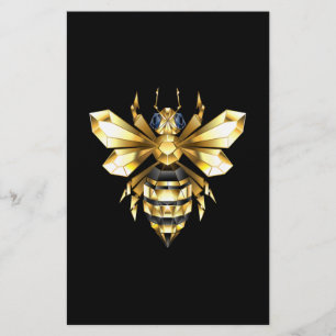 Papelería Logotipo de Relieve metalizado dorado falso poligo