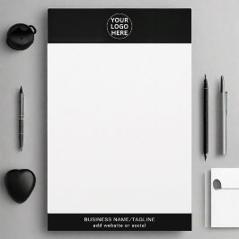 Papelería Logotipo en blanco y negro l Marca promocional cor
