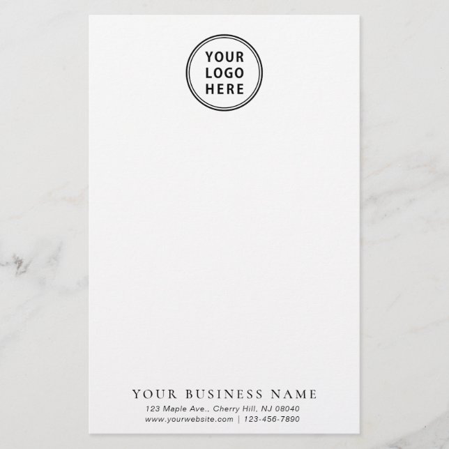 Papelería Logotipo moderno de la empresa (Anverso)