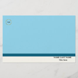 Papelería Logotipo personalizado elegante imán azul polvorie