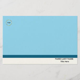Papelería Logotipo personalizado elegante imán azul polvorie
