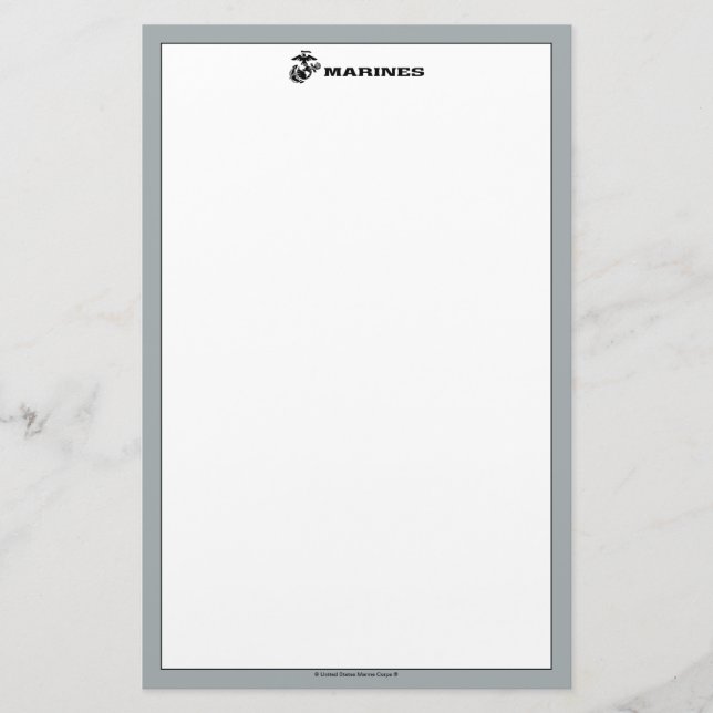 Papelería Logotipo USMC Logotipo negro apilado (Anverso)