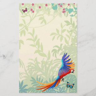 Papelería Loro colorido del Macaw en efectos de escritorio