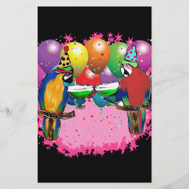 PAPELERÍA LOROS DE FIESTA (Anverso)