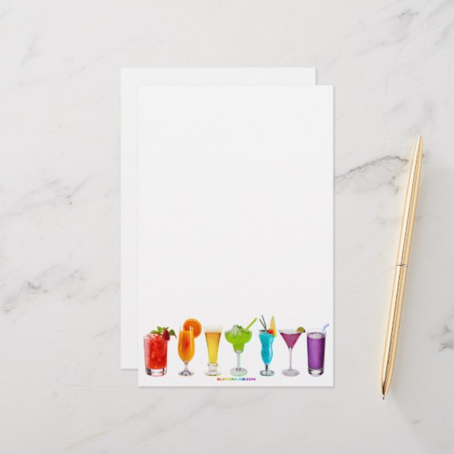 Papelería Los aclamados cócteles de alcohol de SlipperyJoe g (Anverso/Reverso In Situ)