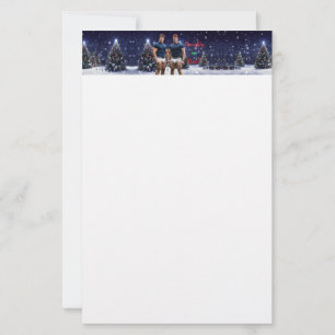 Papelería Los árboles de Navidad brillantes de SlipperyJoe d
