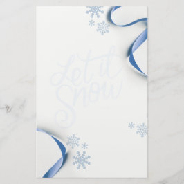 Papelería Los copos de nieve y la nieve dejan que nieve