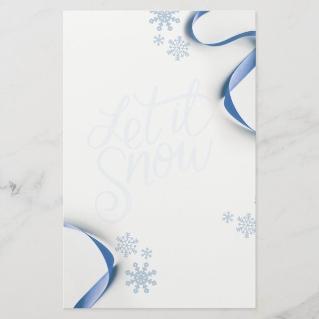 Papelería Los copos de nieve y la nieve dejan que nieve (Anverso)